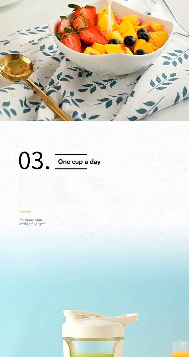 Portable Electric Protein Shaker Bottle