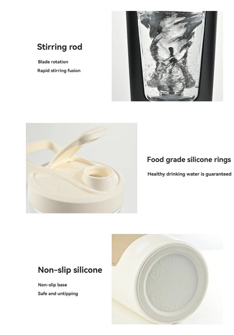 Portable Electric Protein Shaker Bottle